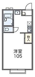 レオパレスVoyage 1Kの間取図画像