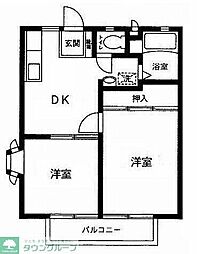 ウイングR 2DKの間取図画像