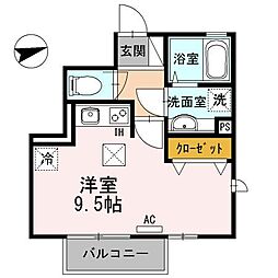 アケボノ8 ワンルームの間取図画像