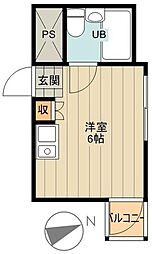 メゾン・ド・ノアピア富士見町 ワンルームの間取図画像