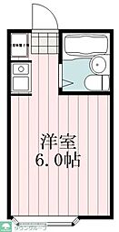 チサトハイツ ワンルームの間取図画像