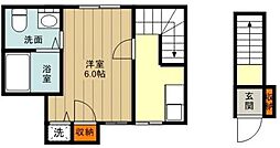ボンヌシャンス 1Kの間取図画像