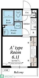 リブリ・南与野 2階1Kの間取り