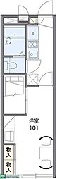 レオパレスドリーム 2階1Kの間取り