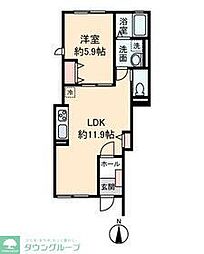 Good Time 1階1LDKの間取り