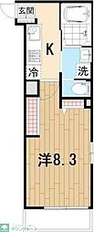 ＲＩＳ参番館 1階1Kの間取り
