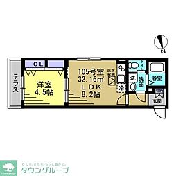 Ｖｉｌｌａｇｅ　Ｌｕｍｉｎｏｕｓ 305 3階1DKの間取り