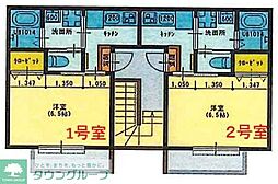 クレアウエスト 1Kの間取図画像