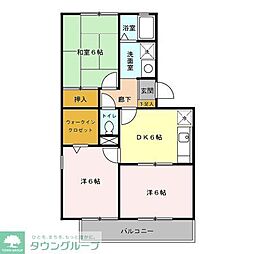 グリーンパーク堀之内 3DKの間取図画像
