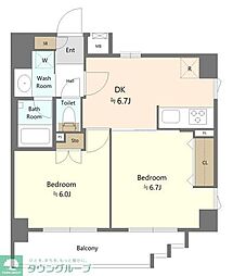 ゼクシア大宮上落合 2DKの間取図画像