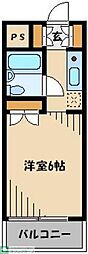 TOP与野NO3 ワンルームの間取図画像