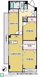 大宮プレジデントマンション 3LDKの間取図画像