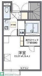 レオネクストフジミ5 1Kの間取図画像