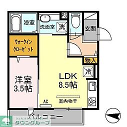オレンコトナ 1LDKの間取図画像