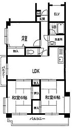 ベルメゾンクリハラ 3LDKの間取図画像