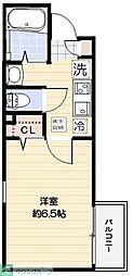 プリムス大宮 1Kの間取図画像