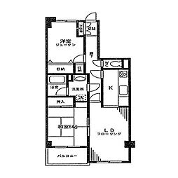 グランドメゾン浦和 2LDKの間取図画像