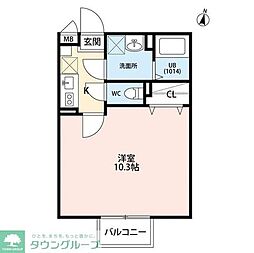 アムールBiZen 1Kの間取図画像