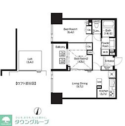 COMFORIA大宮 2LDKの間取図画像