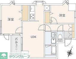 ISMOMIYA 2LDKの間取図画像