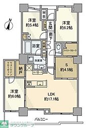 ミューズシティザファーストタワー 3SLDKの間取図画像