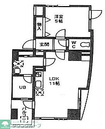 AXIS下町ビル 1LDKの間取図画像