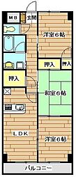 ロマーナ壱番館 3LDKの間取図画像