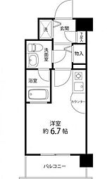 サンセール与野本町 ワンルームの間取図画像
