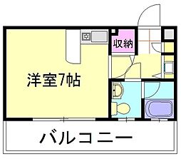 サンセール与野本町 ワンルームの間取図画像