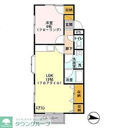 コリンヴェールテンジン 1LDKの間取図画像