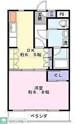 ひまわり緑館 1DKの間取図画像