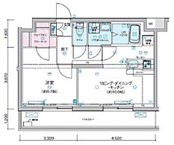 京王線 桜上水駅 徒歩6分の賃貸マンション 5階1LDKの間取り