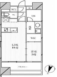 京王線 明大前駅 徒歩4分の賃貸マンション 9階1LDKの間取り