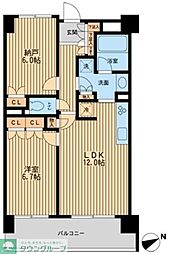 HF若林公園レジデンス 2LDKの間取図画像