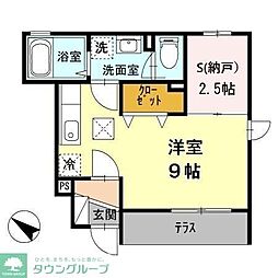 T&M南烏山 ワンルームの間取図画像