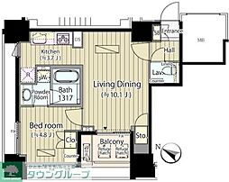 富ヶ谷スプリングス 1LDKの間取図画像