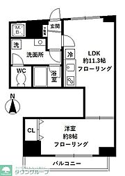 ローズガーデン 1LDKの間取図画像