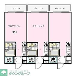 サンモリッツ ワンルームの間取図画像