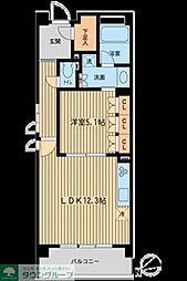 HF若林公園レジデンス 1LDKの間取図画像