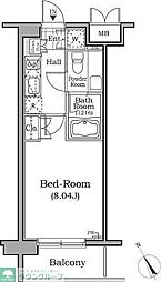 レジディア用賀 1Kの間取図画像