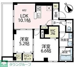 WELLTOP 2LDKの間取図画像