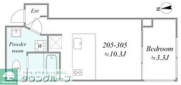 trias193 1LDKの間取図画像