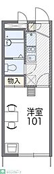 レオパレス武蔵野パーク 1Kの間取図画像