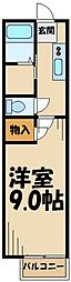 シオン成城2 1Kの間取図画像