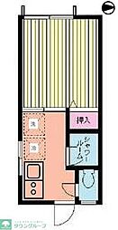 ベジコート明大前 1Kの間取図画像