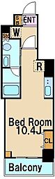 RESIDIA荻窪3 ワンルームの間取図画像