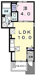 カメリア上北沢 1LDKの間取図画像