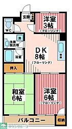 スカイパレスツカサ 3DKの間取図画像