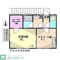 アネックスO.G.R. 1Kの間取図画像