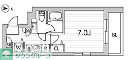 rosecafe 1Kの間取図画像